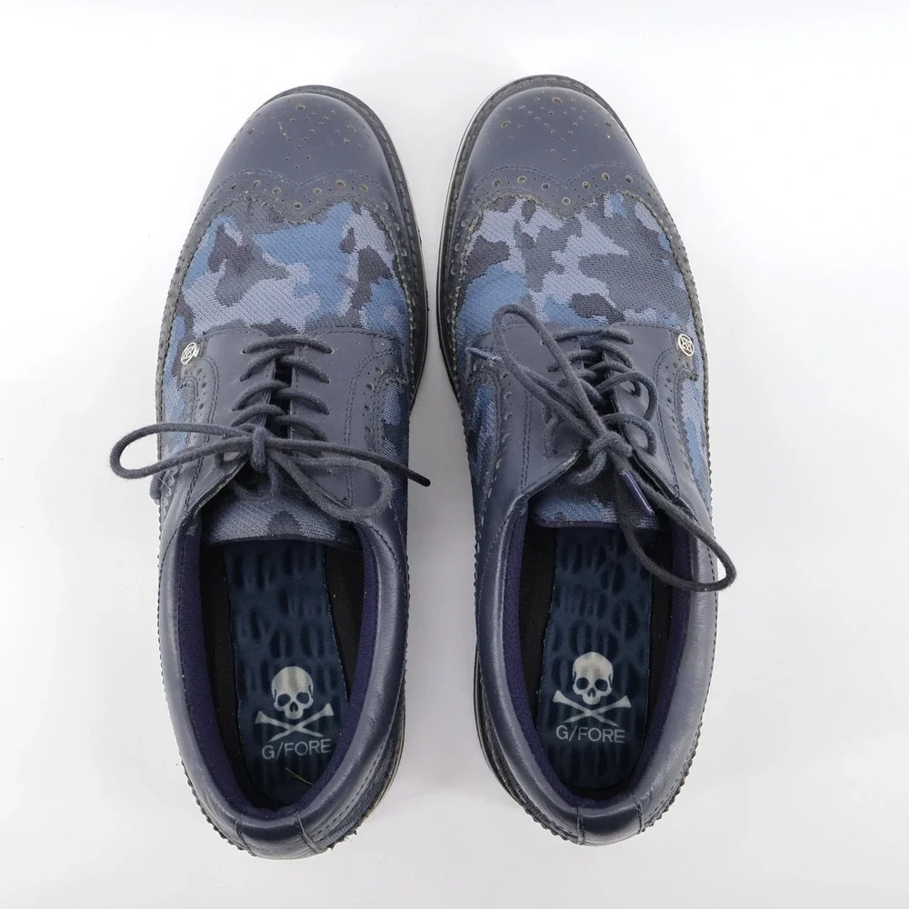 G/FORE‎ Longwing Gallivanter Camo Knit Golf Shoes Navy Mens 12